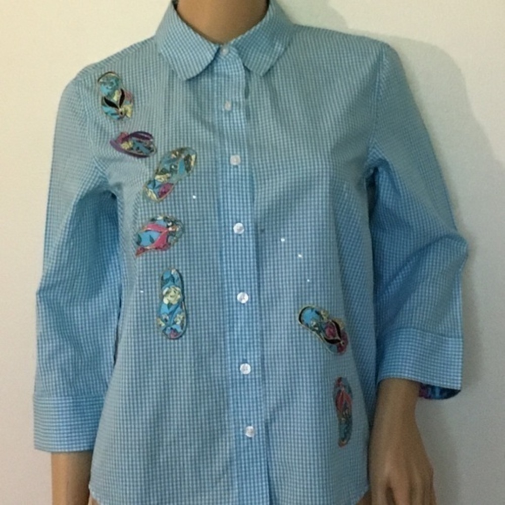 Breckenridge Petite Blue White size PM